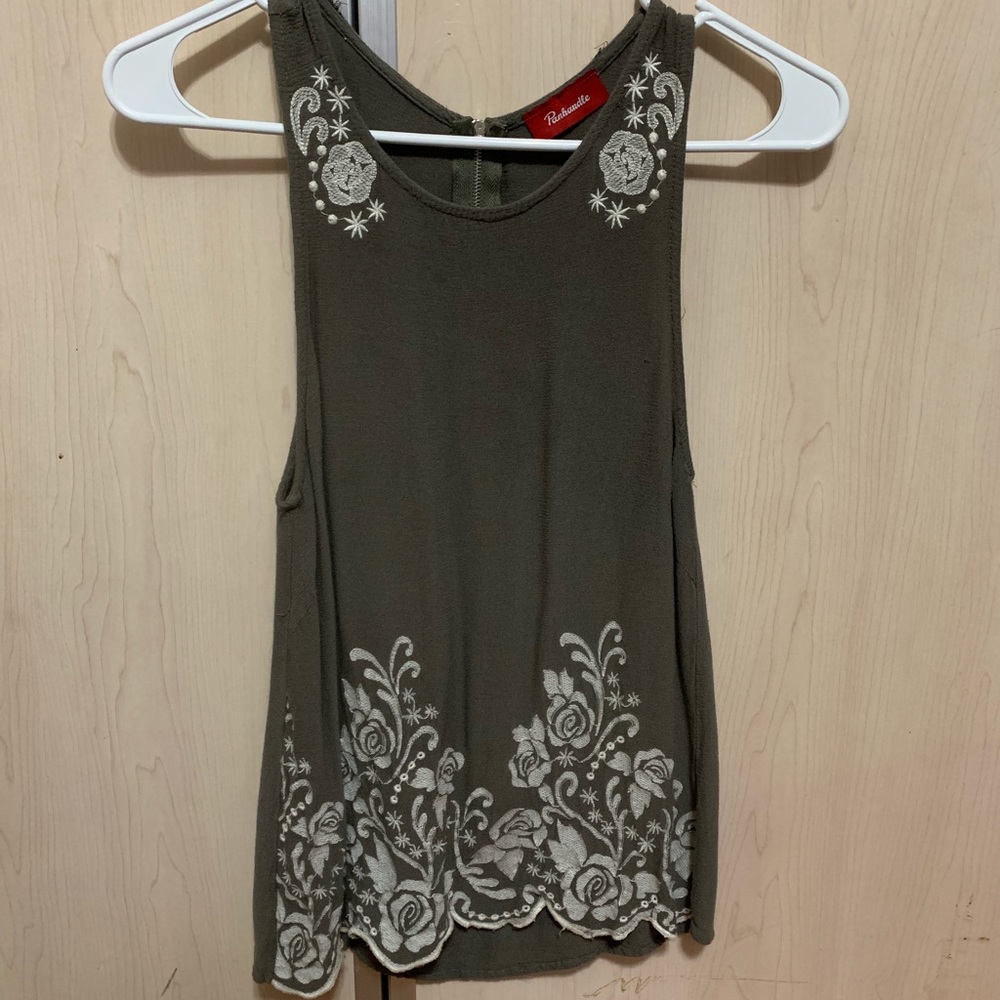 Olive Green Panhandle Top